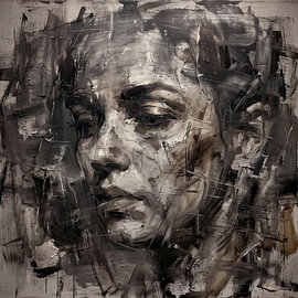 Fragmentiertes expressionistisches Porträt von Markus Gann