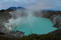 Volcanic lake mount Ijen Indonesia