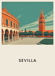 Sevilla – Reisposter uit het midden van de vorige eeuw van Albert Klee