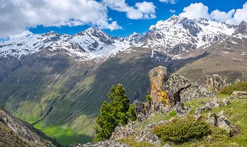 Wildspitze mountain peak in the Tiroler Alps during springtime by Sjoerd van der Wal Photography