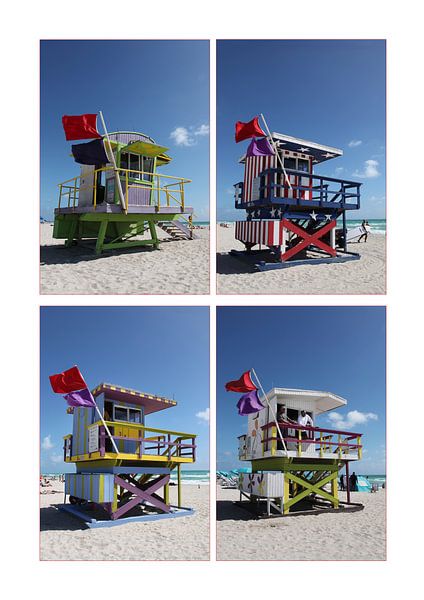 Miami Beach Lifeguard Towers by Esther Hereijgers