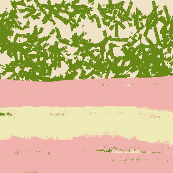 Dromenland. Heldere pastels. Nieuw begin kleurrijk landschap 1_1 van Dina Dankers
