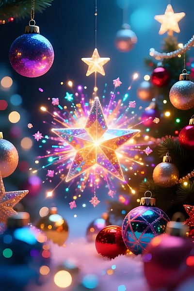 Colourful ornamental fireworks by Jean Pierre