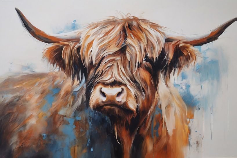 Portrait impressionniste d'un Highlander écossais par Art & Soul Creations