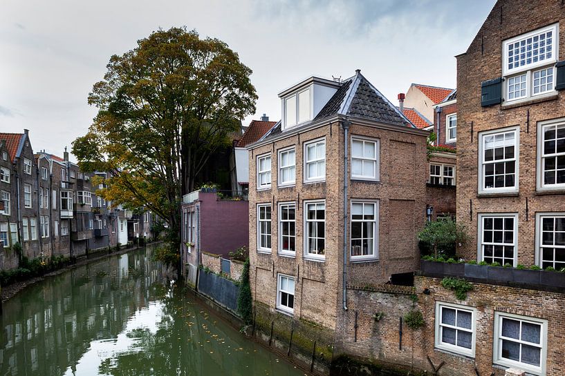 Historische Gebäude entlang des Voorstraathaven-Kanals in Dordrecht von Peter de Kievith Fotografie