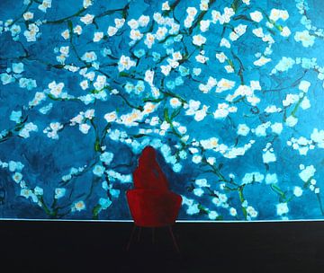 Selina verschmilzt mit einem Gemälde von Petra Kaindel