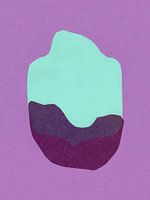Collage abstrait joyeux en bleu et violet