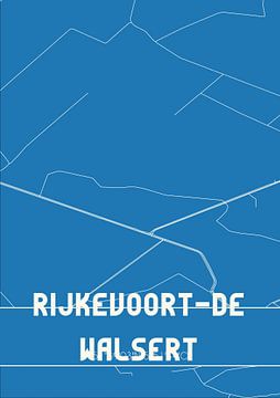 Blauwdruk | Landkaart | Rijkevoort-De Walsert (Noord-Brabant) van Rezona