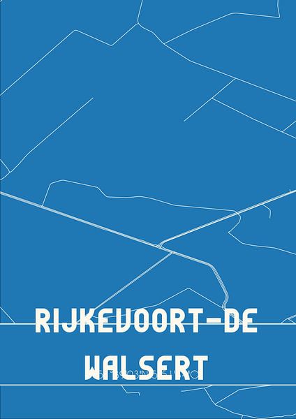 Blueprint | Map | Rijkevoort-De Walsert (North Brabant) by Prints of Place