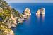 Faraglione-Felsen im azurblauen Meer auf Capri von Christian Müringer