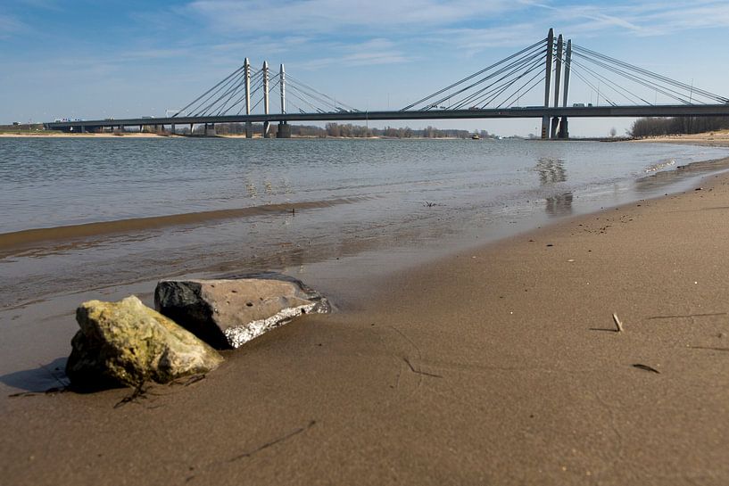 Ewijk 24-03-2012. De Tacitusbrug is een nieuwe tuibrug die naast de oude, uit vier tuien bestaande,  van Ger Loeffen