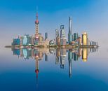 Shanghai Skyline avec lumière du jour par Remco Piet Aperçu