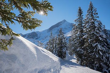 Skigebied op de Alpspitze bij Garmisch van SusaZoom
