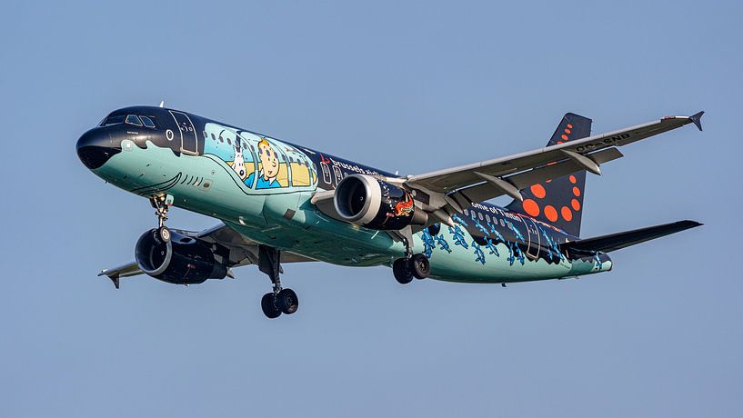 Airbus A320 der Brussels Airlines mit der Tintin-Lackierung. von Jaap van den Berg