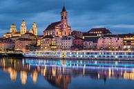 Zonsondergang in Passau, Duitsland van Michael Abid thumbnail