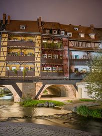 Erfurt - Krämerbrücke bei Nacht von t.ART