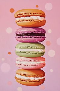 Macarons | Stapel von süßen Macarons