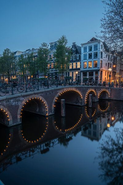 Grachtenpanden in Amsterdam van Manuuu