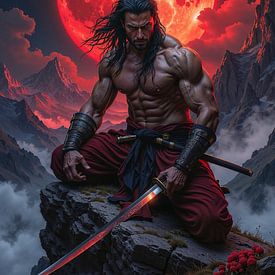 KAZARYON – The samurai under the blood moon by INFERAURUM