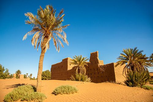 verlaten kasbah Oulad Mhya, Marokko