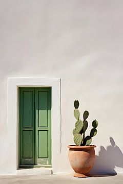 Tür mit Kaktus von COLORCRAZE