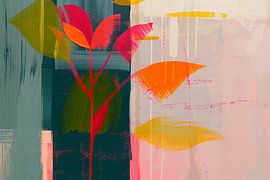 Kleurrijk botanisch abstract van Studio Allee