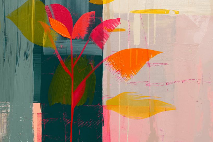 Colourful botanical abstract by Studio Allee