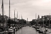 Delfshaven in Zwart Wit