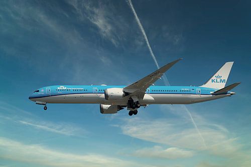 KLM PH BKH  Boeing 787-10 Dreamliner, Witte Lotus