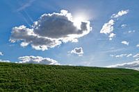 Sun behind the clouds