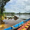Karjoles in the Suriname river van Patricia Hofmeester