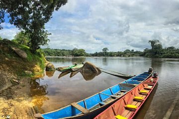 Karjoles im Suriname-Fluss