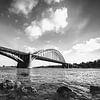 Waal bridge Nijmegen in black and white by Nicky Kapel