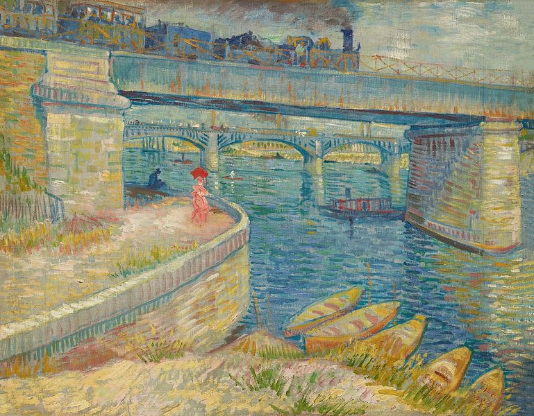 Bridges Across the Seine at Asnières, Vincent van Gogh by Masterful Masters