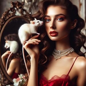 Lady and rat