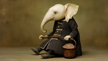 Ellor de menselijke olifant van Preet Lambon