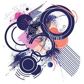 Bauhaus Japandi Abstract van Kunst Kriebels