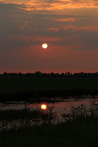 Zonsondergang in Friesland