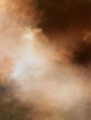 Nuages ambrés dans une lumière douce