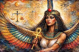 Peinture représentant la déesse égyptienne Maât. sur Johannes