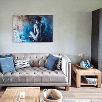 Klantfoto: Vrouwelijk Naakt van Blikvanger Schilderijen, op HD Metal