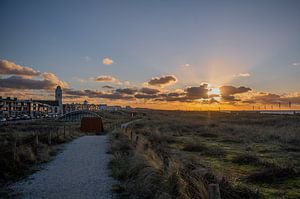 Katwijk aan Zee au coucher du soleil sur Wendy de Jong