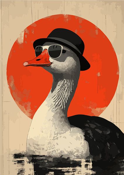 Duck with Sunglasses by Lae