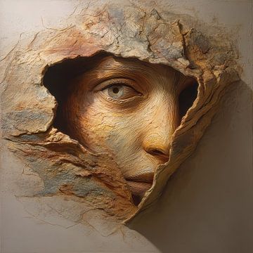 3D image of fictional portrait or torso