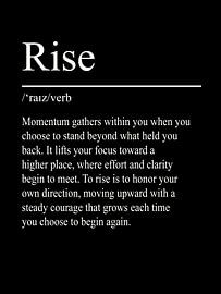 Rise Definition - Black by WordsThatInspire