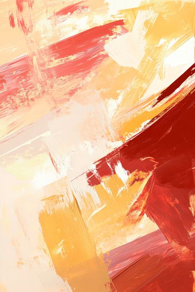 Abstract colour composition in red-yellow by Poster Art Shop