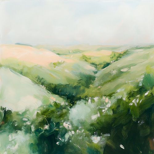 Groen valleilandschap