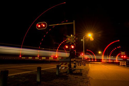 light show railway crossing