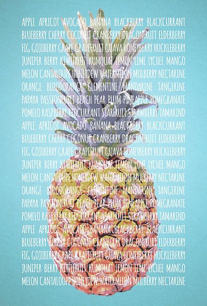 Fruities in colour Pineapple by Sharon Harthoorn