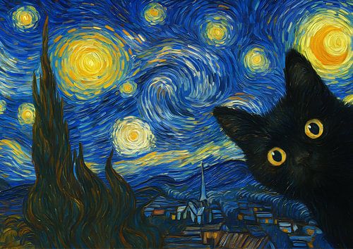 Chat noir X Nuit étoilée